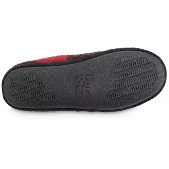 Isotoner Men's Buffalo Plaid Slippers New 11-12 Holiday New With Box - Picture 3 of 8